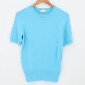 Zara Turquoise Knit Top
